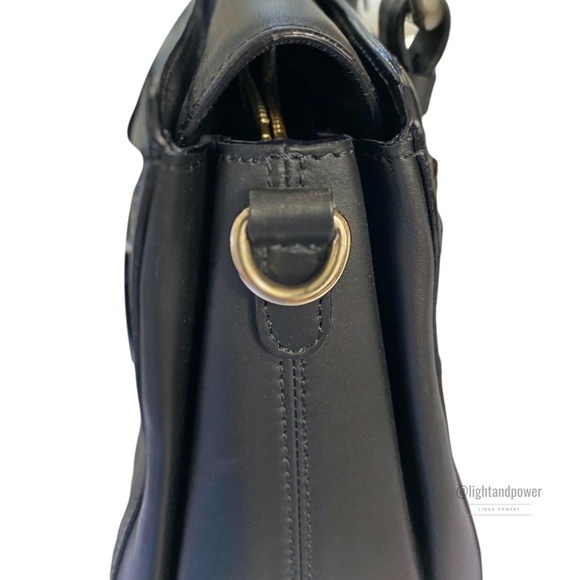 Giorgio Armani Black Calfskin Handbag EUC - Picture 9 of 16